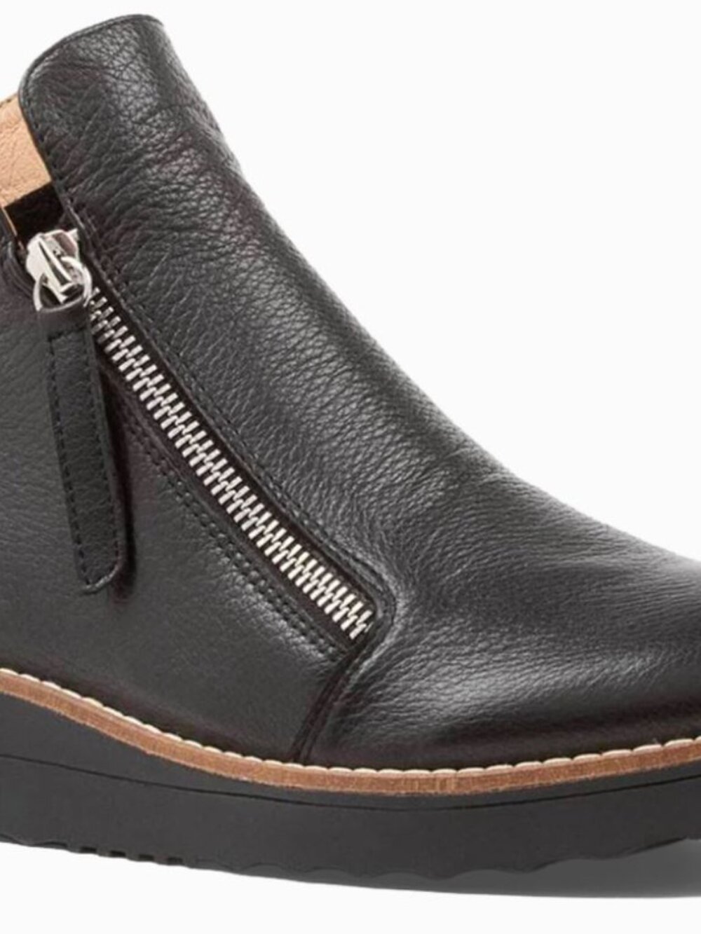 Django & Juliette Ohmy Zippered Black Leather Boots Sz 41